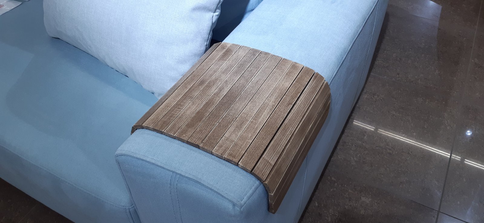 Дерев'яна накладка, столик, килимок на підлокітник дивану (вінтаж) #2i2ua